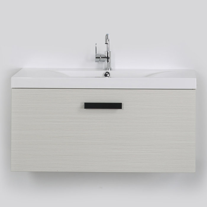 StreamlineBath 39.4'' Wall Mounted Single Bathroom Vanity with Plastic Vanity Top Wayfair